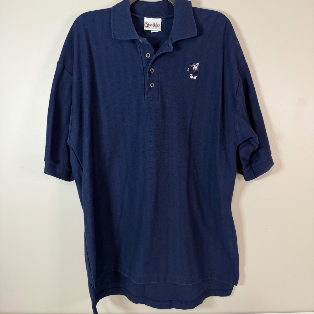 Walt Disney World Men's XXL Embroidered Mickey Mouse Golf Polo Cotton Resortwear